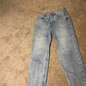 Old Navy Women's High-waisted Straight Leg Jeans - Light Blue